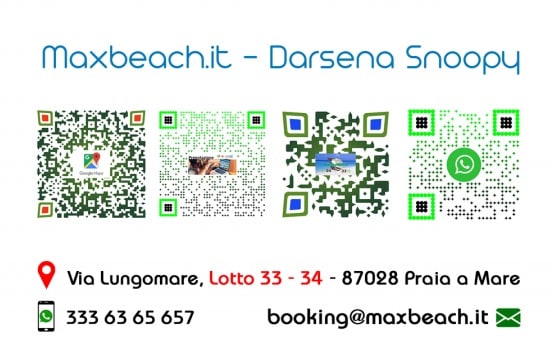 servizi offerti in spiaggia stabilimento balneare Maxbeach Darsena Snoopy